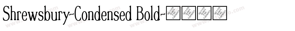 Shrewsbury-Condensed Bold字体转换